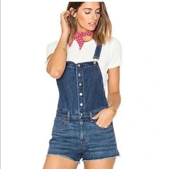 rag & bone Pants - Rag & Bone Denim Overall Shorts Size Small